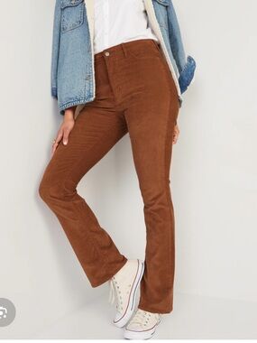 Extra High Rise Kicker Boot-Cut Corduroy Pants Size 6 Tall